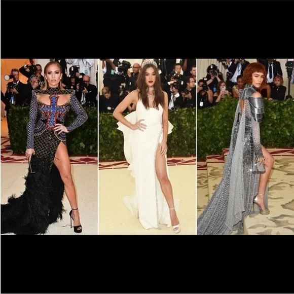 Jimmy Choo Max 150 Metallic Silver Glitter Platform Stiletto Sandals 35 - Picture 3 of 14